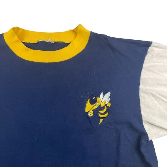 Vintage 90’s Georgia Tech Ringer T-shirt - Picture 4 of 4